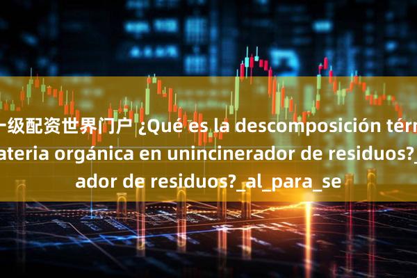 一级配资世界门户 ¿Qué es la descomposición térmica de la materia orgánica en unincinerador de residuos?_al_para_se